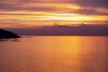 crossing the strait of Gibraltar in the morning