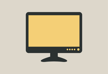 Monitor flat design illustration