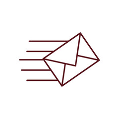 fast delivery, envelope icon, line style