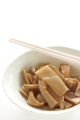 Chinese food, simmered bamboo shoots in bowl
