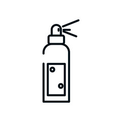alcohol spray bottle icon, line style