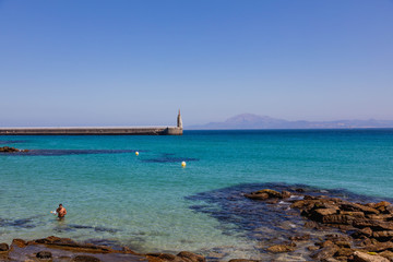 Sea Coast of Tarifa in the south of Europe