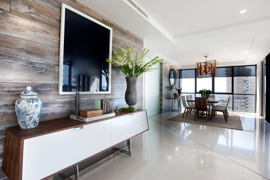 Wooden Vinyl Plank Tiles In An Apartment