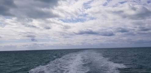 storm clouds over sea