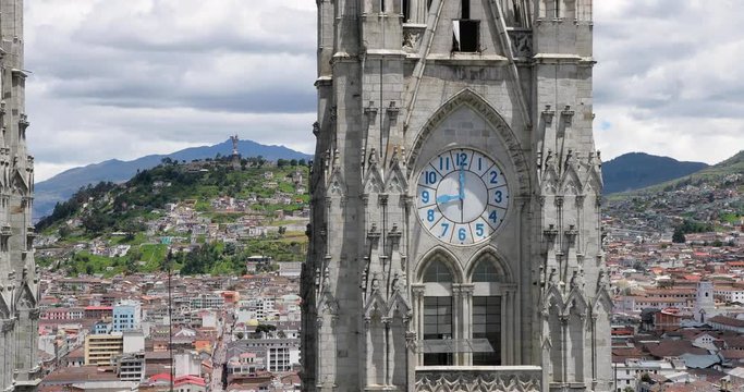 View of Quito, Ecuador with Panecillo hill in the background