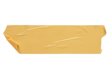 Brown plastic masking tape for close box paper. isolated with clipping path
