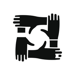 charity hands symbol icon, silhouette style