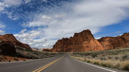 POV Drive at Snow Canyon in Utah - travel photography