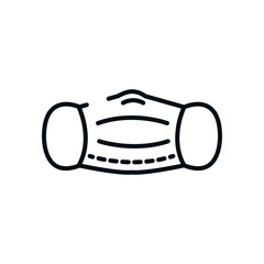 mouthmask icon, line style