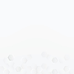 Abstract geometric or isometric tile honeycomb texture white and gray polygon or low poly vector technology concept background. EPS10 illustration style.