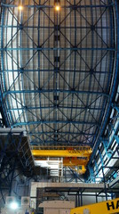 Steel structure roof in a factory