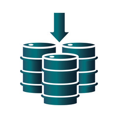 petrleum barrels down trade crisis economy, oil price crash gradient style icon