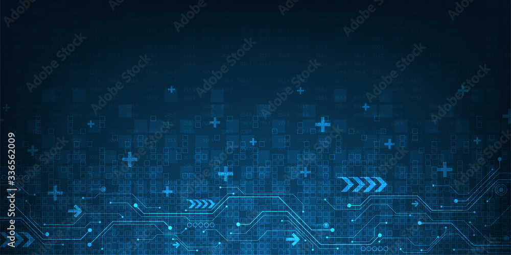 Poster vector abstract background technology in the concept of digital.
