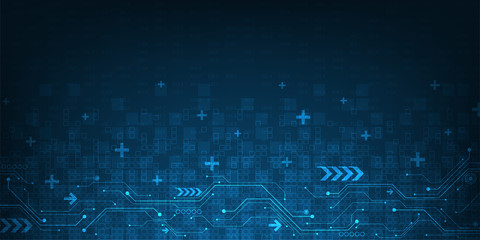 Vector abstract background technology in the concept of digital.