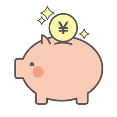 貯金　貯蓄　節約カラー