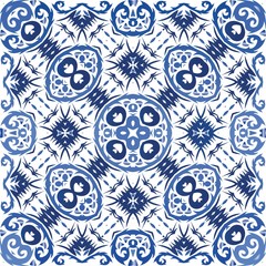 Portuguese ornamental azulejo ceramic.