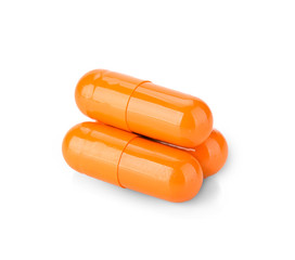 Turmeric Capsule isolated on white background