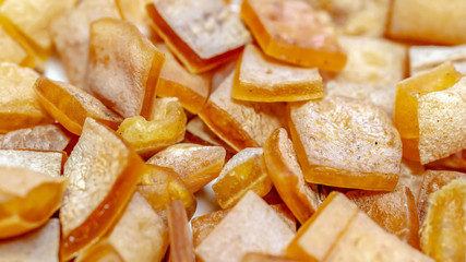 Raw Rambak / Krecek / Jangek before fried, traditional cracker from Indonesia made from cattle skin