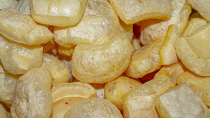 Rambak / Krecek / Jangek, traditional cracker from Indonesia made from cattle skin