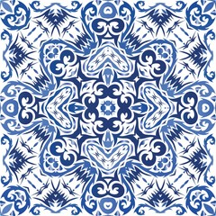 Portuguese ornamental azulejo ceramic.