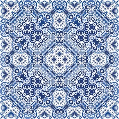 Ornamental azulejo portugal tiles decor.