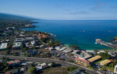 Fototapeta na wymiar aerial of Kailua Bay