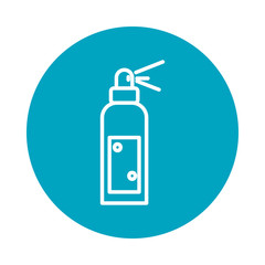 alcohol spray bottle icon, block style