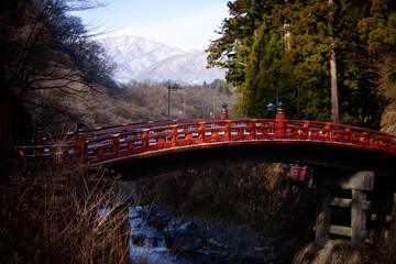 bridge over the river  in nikko