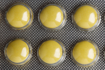 Closeup of pills for viral disease