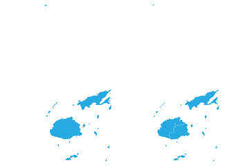 Map - Fiji Couple Set , Map of Fiji,Vector illustration eps 10.