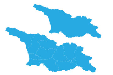 Map - Georgia Couple Set , Map of Georgia,Vector illustration eps 10.