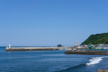 Obraz premium 静岡県伊東市のオレンジビーチ
