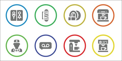 Modern Simple Set of signage Vector filled Icons