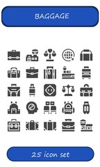 baggage icon set