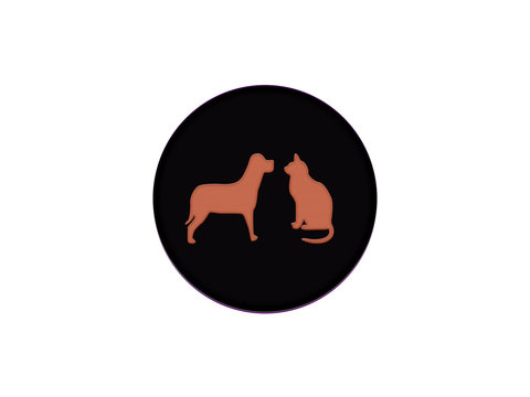 Cat and dog logo