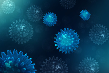 Fototapeta premium Coronavirus spreading inside the human body