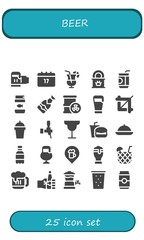 beer icon set