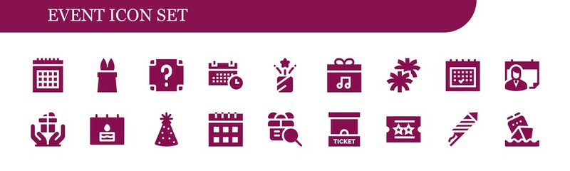 event icon set