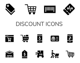 discount icon set