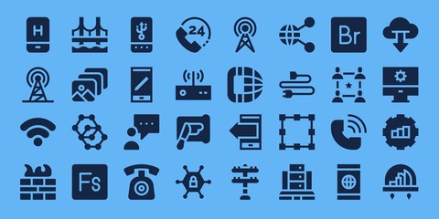 connection icon set