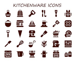Modern Simple Set of kitchenware Vector filled Icons
