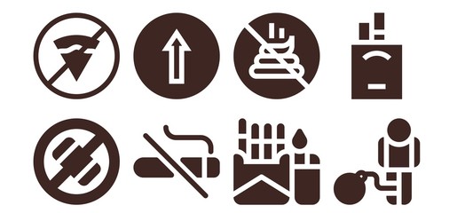 Modern Simple Set of forbidden Vector filled Icons