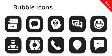 bubble icon set