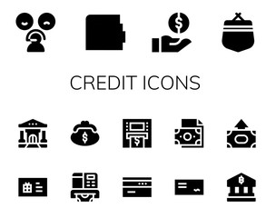 credit icon set