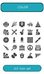 Modern Simple Set of color Vector filled Icons