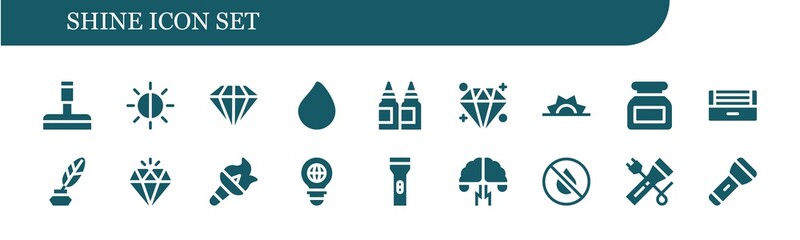 shine icon set