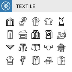 Set of textile icons