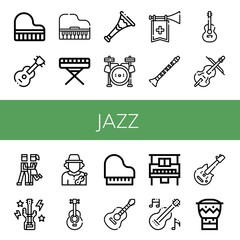 jazz simple icons set
