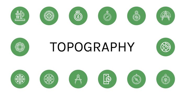 Topography Icon Set