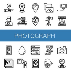 Set of photograph icons